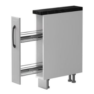 Virtuvės spintelė Evia r-15-1k/4 perlamutrinis pilkas kilimėlis paveikslėlis