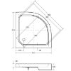 Pusapvalis dušo padėklas Alex 80X80X4/16 paveikslėlis