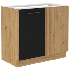 Virtuvės spintelė Modena 105nd 1f bb juoda/ ąžuolas artisan paveikslėlis