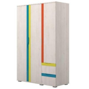 Drabužių spinta JOY-G32 poliarinė pušis/mango/lime/torkisas paveikslėlis