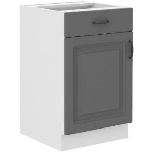 Virtuvės spintelė Stilo dustgrey/balta 50d 1f 1s bb paveikslėlis