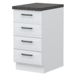 Virtuvės spintelė Evia r-45-4f/4 4s standartinė perlamutro pilka matinė paveikslėlis