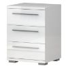 Naktinė spintelė PIANO NS3/PN-70/KA/70 crystal white paveikslėlis