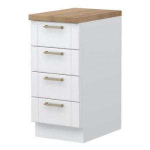 Virtuvės spintelė Tara R-40-4f/4 4s Standartinis baltas kilimėlis paveikslėlis