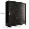 Spintelė Marble T 180 Black/Marble Black paveikslėlis