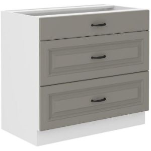 Virtuvės spintelė Stilo claygrey/balta 80d 3s bb paveikslėlis