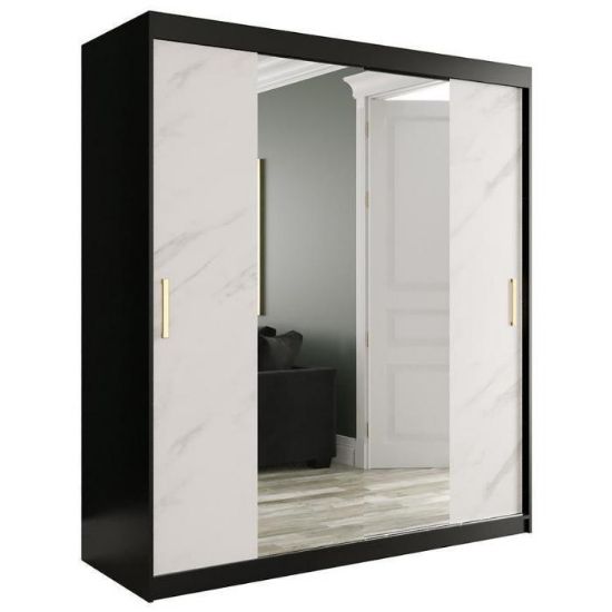 Spintelė Marble T1 180 Black/Marble White paveikslėlis