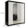 Spintelė Marble T1 180 Black/Marble White paveikslėlis