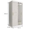 Spintelė Marble T2 100 White/Marble White paveikslėlis