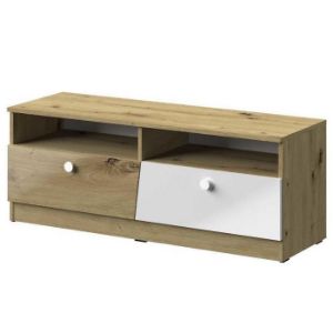 TV spintelė Nero 08, du stalčiai - baltas blizgesys paveikslėlis