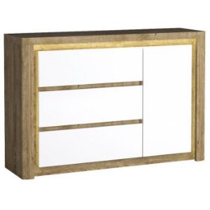 Livinio L15 Ribbeck/balta blizgi komoda paveikslėlis