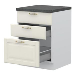 Virtuvės spintelė Evergreen R-60-3MBOX/4 3S ivorymat paveikslėlis