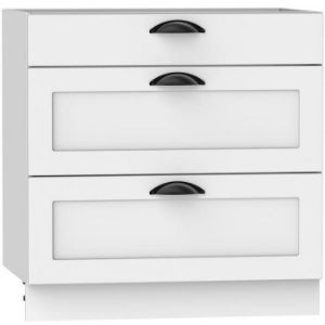 Virtuvinė spintelė Adele D80s/3 White Pea/White paveikslėlis