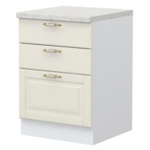 Virtuvės spintelė Evergreen R-60-3F/4 3S standartinis ivorymat paveikslėlis