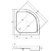Pusapvalis dušo padėklas Alex 90X90X4/16 paveikslėlis