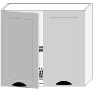 Virtuvės spintelė Adele W80su Alu Grey Matt/White paveikslėlis