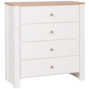 Berg 13 kreminės/auksinio ąžuolo spalvos komoda paveikslėlis