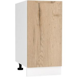 Virtuvės spintelė Zoya D40 Pl Ąžuolas Halifax/balta paveikslėlis