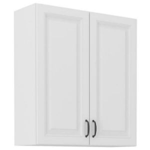 Virtuvės spintelė STILO balta matinė/balta 80g-90 2f paveikslėlis