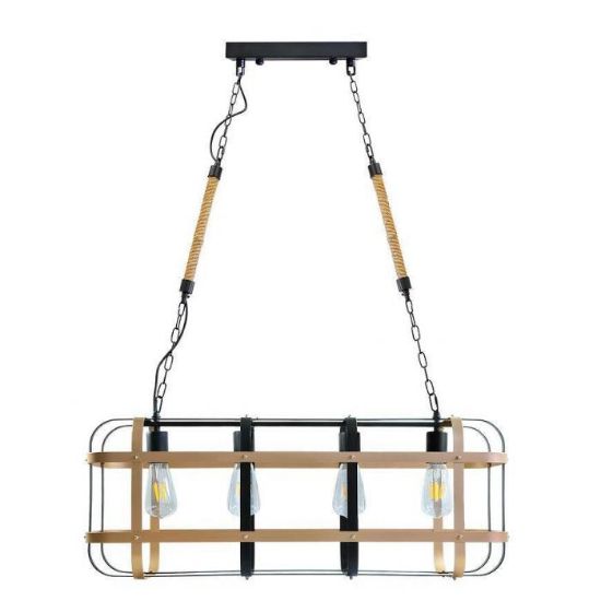 Lampa Klatka-4 312488 czarno-złota E27x4 LW4 paveikslėlis