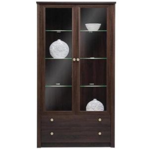 Vitrina Finezja F22 2 durys/led šokolado vitrina sonoma paveikslėlis