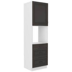 STILO virtuvės spintelė grafito matinis/baltas 60dps-210 3s 1f paveikslėlis