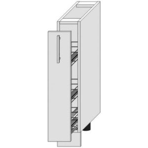 Virtuvės spintelė Bono D15 Cargo + krepšys Balta Aliaska/balta paveikslėlis