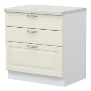 Virtuvės spintelė Evergreen R-80-3F/4 3S standartinis ivorymat paveikslėlis