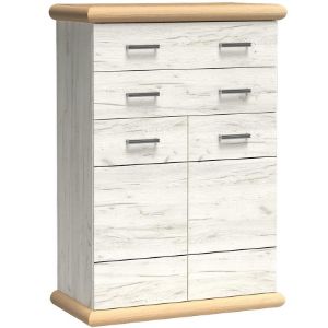 Kora K6 2D2S komoda aukso/krafto baltos spalvos paveikslėlis