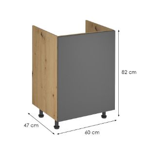 Virtuvės spintelė Langen d60z pilka paveikslėlis