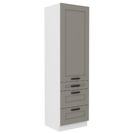 Virtuvės spintelė Luna claygrey/balta 60DKS-210 3S 1F paveikslėlis