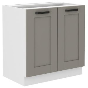 Virtuvės spintelė Luna claygrey/balta 80D 2F BB paveikslėlis