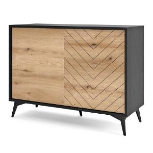 Diamond K104 komoda ąžuolo evoke/juoda paveikslėlis