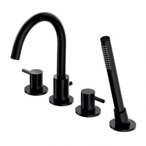 Paveikslėlis 4 skylių vonios maišytuvas juodas Y