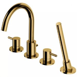 Paveikslėlis 4 angų vonios maišytuvas auksinis Y