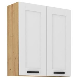 Virtuvės spintelė LUNA balta matinė/artisan 80g-90 2f paveikslėlis