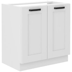 Virtuvės spintelė LUNA balta matinė/balta 80zl 2f bb paveikslėlis