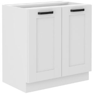 Virtuvės spintelė LUNA balta matinė/balta 80d 2f bb paveikslėlis