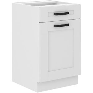 Virtuvės spintelė LUNA balta matinė/balta 50d 1f 1s bb paveikslėlis