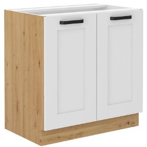 LUNA virtuvės spintelė balta matinė/artisan 80d 2f bb paveikslėlis