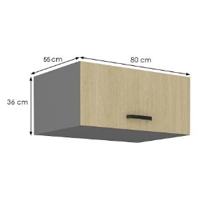 Virtuvės spintelė SCANDI eglutė/antracitas 80 nagu-36 1f paveikslėlis