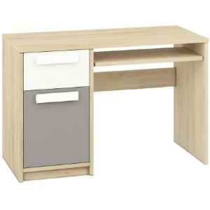 Biurko 14 Drop Buk Fjord/Biały/Szary Jasny paveikslėlis